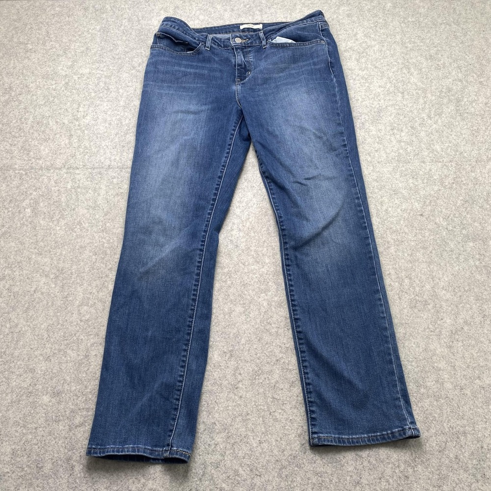 Levi's 712 Slim Jeans Womens 32 (32x27) Blue Medium Wash Stretch Denim